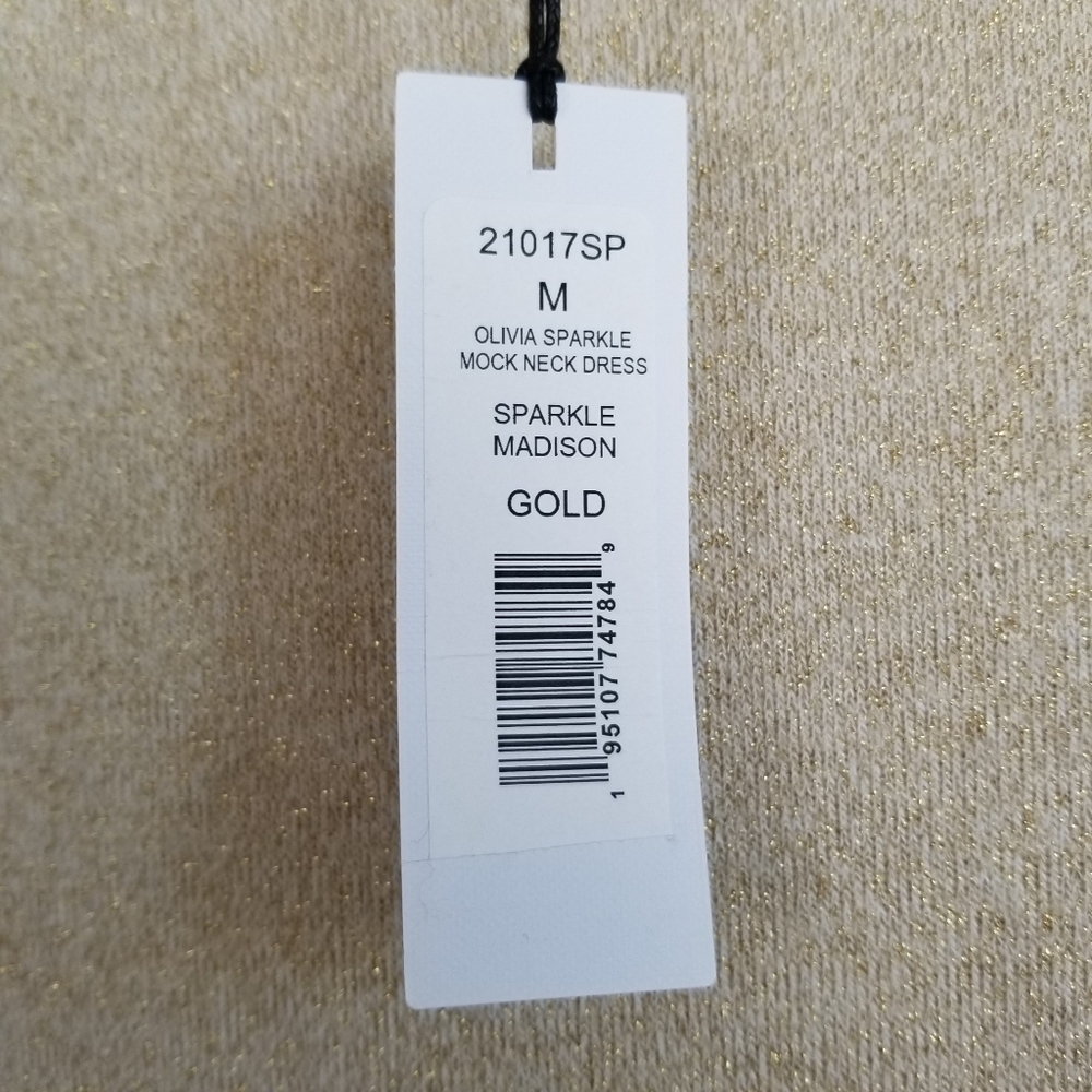 Michael Stars Olivia Sparkle Mock Neck Dress Medium NWT - Picture 6 of 6